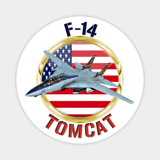 F-14 Tomcat USA Magnet by MilMerchant